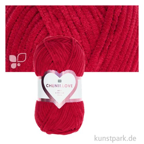 Rico Garn - Creative Chenillove, 100g, 110m Farbe | Weinrot