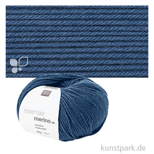 Rico Wolle - Essentials Merino dk, 100% Wolle, 50g, 120m Farbe | Jeans