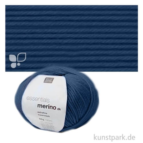 Rico Wolle - Essentials Merino dk, 100% Wolle, 50g, 120m Farbe | Denim