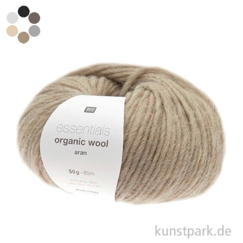 Rico Wolle - Essentials Organic, 100% Wool, aran, 50g, 85m
