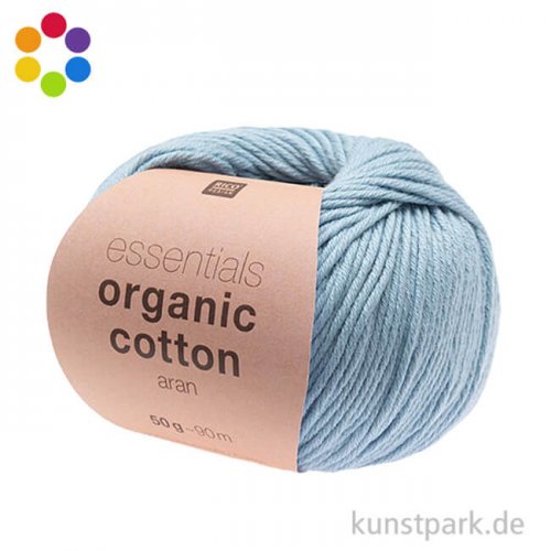 Rico Wolle - Essentials Organic Cotton aran, 100% Baumwolle, 50g, 90m