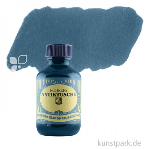 Rohrer & Klingner Antiktusche 100 ml Einzelfarbe | 420 Senegalblau