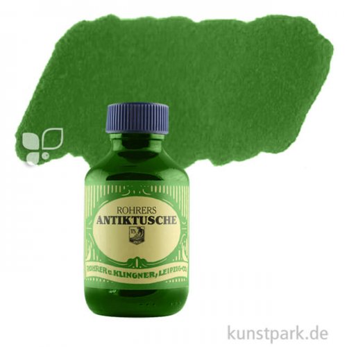 Rohrer & Klingner Antiktusche 100 ml Einzelfarbe | 520 Emeraldgrün