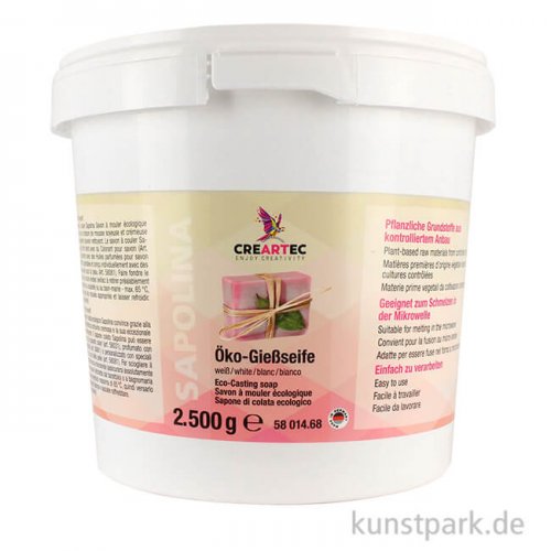 Sapolina - Öko-Seife zum Gießen, weiß 2,5 kg