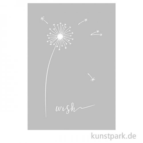 Schablone - Wish, mit Rakel, DIN A5
