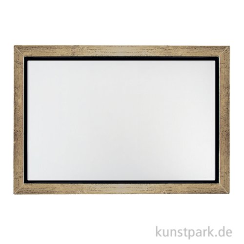 Schattenfugenrahmen mit Keilrahmen - Gold 60 x 80 cm