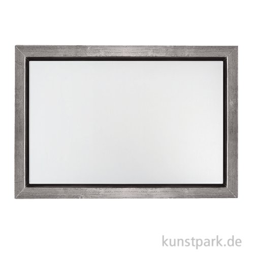 Schattenfugenrahmen mit Keilrahmen - Silber 60 x 80 cm