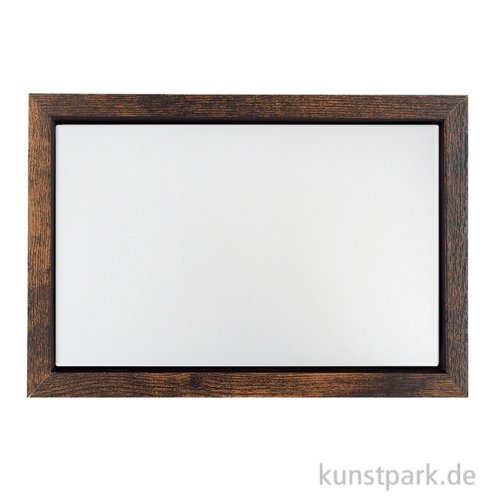 Schattenfugenrahmen mit Keilrahmen - Walnuss 60 x 80 cm