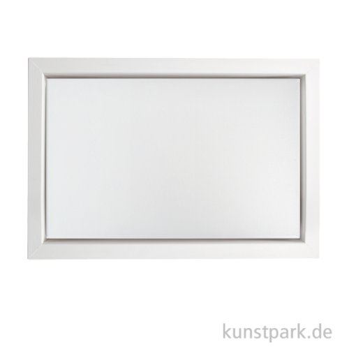 Schattenfugenrahmen mit Keilrahmen - Weiß 60 x 80 cm