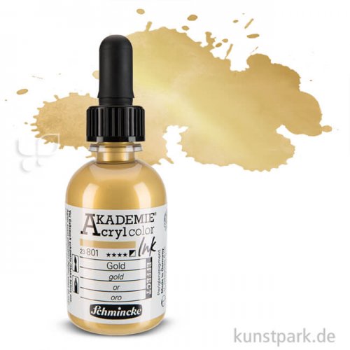Schmincke AKADEMIE Acryl color Ink 50 ml Einzelfarbe | Gold