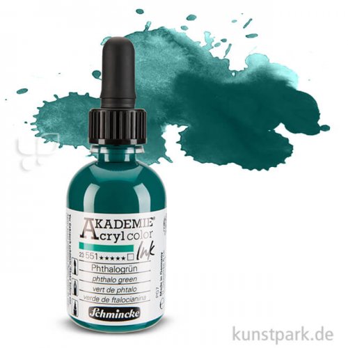 Schmincke AKADEMIE Acryl color Ink 50 ml Einzelfarbe | Phthalogrün