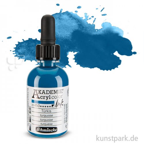 Schmincke AKADEMIE Acryl color Ink 50 ml Einzelfarbe | Türkis