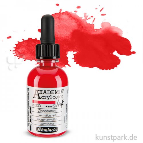 Schmincke AKADEMIE Acryl color Ink 50 ml Einzelfarbe | Zinnoberrot