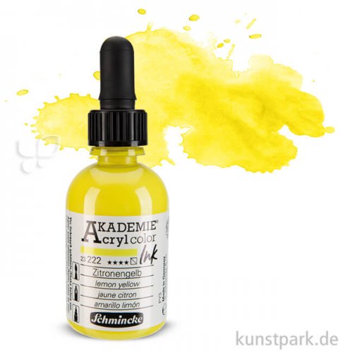 Schmincke AKADEMIE Acryl color Ink 50 ml Einzelfarbe | Zitronengelb