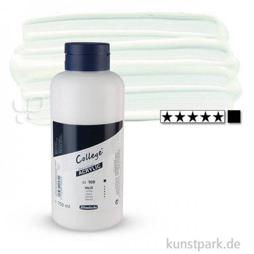 Schmincke COLLEGE Acrylfarben 750 ml Flasche | 100 Weiß