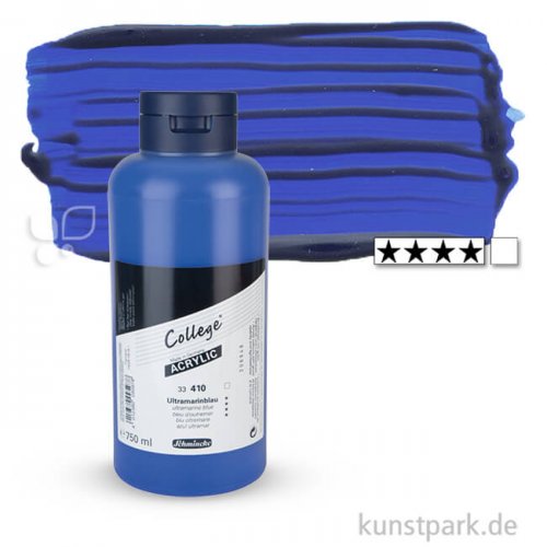 Schmincke COLLEGE Acrylfarben 750 ml Flasche | 410 Ultramarinblau