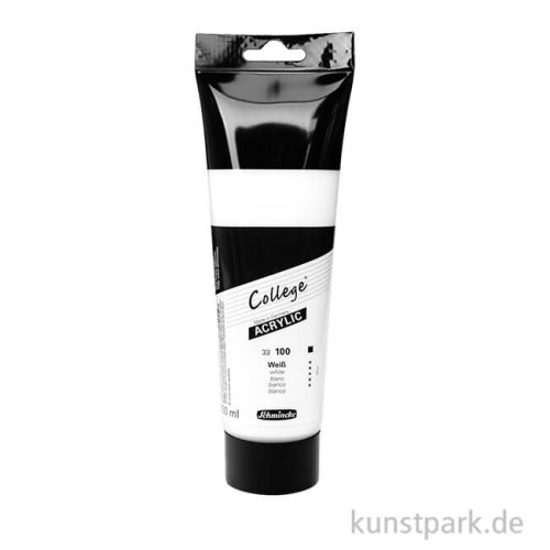 Schmincke COLLEGE Acrylfarbe, Weiß, 250 ml