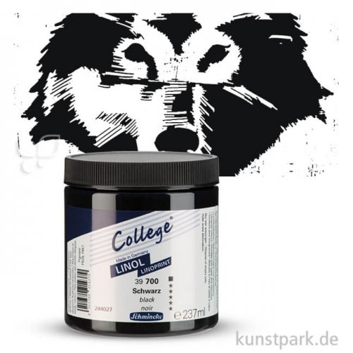 Schmincke COLLEGE Linoldruck Einzelfarbe 237ml | Schwarz