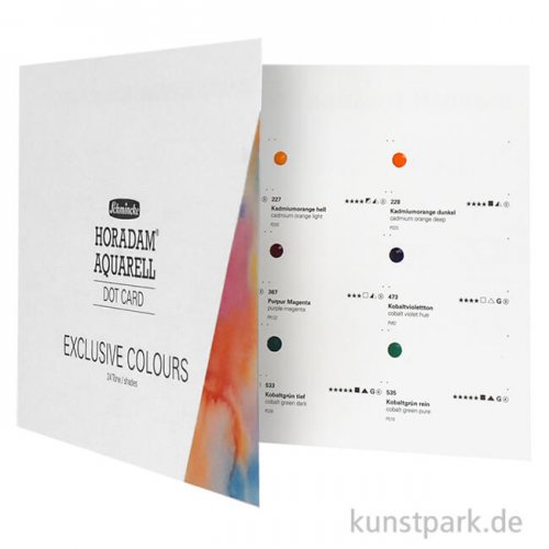 Schmincke HORADAM Aquarell Dot Card - Farbkarte, 24 Exclusive Colours