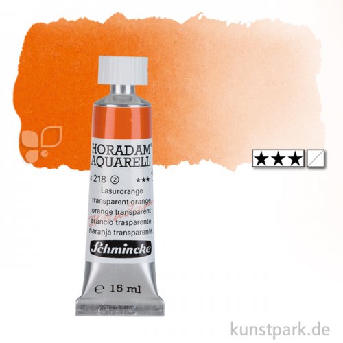 Schmincke HORADAM Aquarellfarben Tube 15 ml | 218 Lasurorange