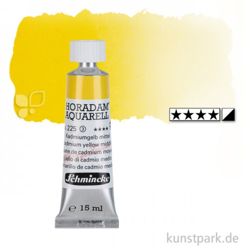 Schmincke HORADAM Aquarellfarben Tube 15 ml | 225 Kadmiumgelb mittel