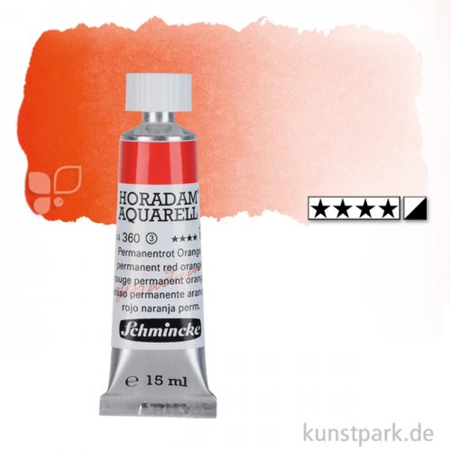 Schmincke HORADAM Aquarellfarben Tube 15 ml | 360 Permanentrot orange