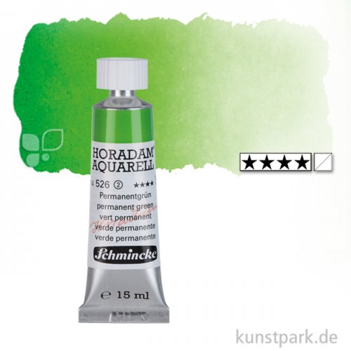 Schmincke HORADAM Aquarellfarben Tube 15 ml | 526 Permanentgrün