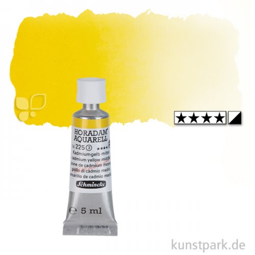 Schmincke HORADAM Aquarellfarben Tube 5 ml | 225 Kadmiumgelb mittel
