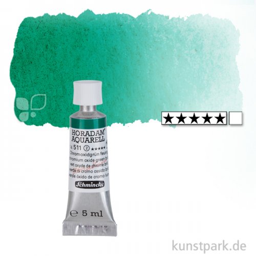 Schmincke HORADAM Aquarellfarben Tube 5 ml | 511 Chromoxidgrün feurig