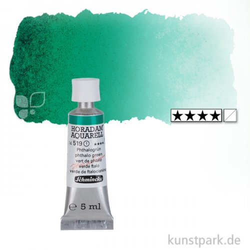 Schmincke HORADAM Aquarellfarben Tube 5 ml | 519 Phthalogrün