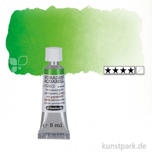 Schmincke HORADAM Aquarellfarben Tube 5 ml | 526 Permanentgrün