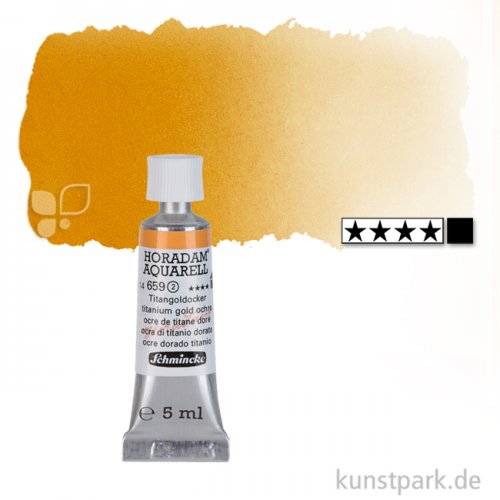 Schmincke HORADAM Aquarellfarben Tube 5 ml | 659 Titangoldocker