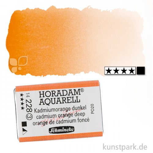 Schmincke HORADAM Aquarellfarben 1/1 Napf | 228 Kadmiumorange dunkel