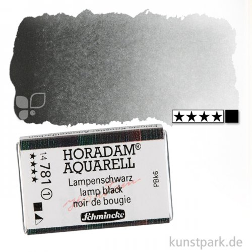 Schmincke HORADAM Aquarellfarben 1/1 Napf | 781 Lampenschwarz