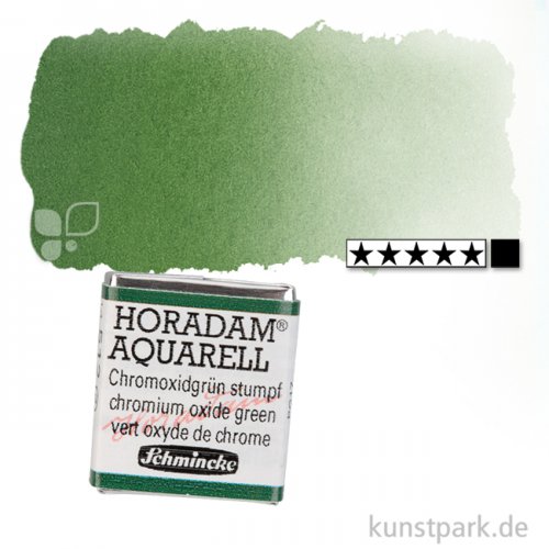 Schmincke HORADAM Aquarellfarben 1/2 Napf | 512 Chromoxidgrün stumpf