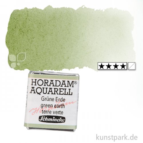 Schmincke HORADAM Aquarellfarben 1/2 Napf | 516 Grüne Erde