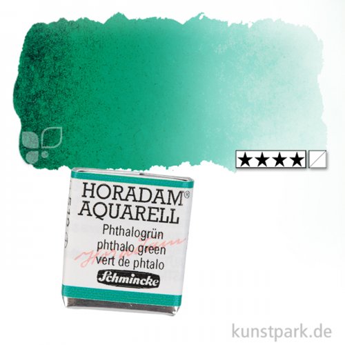 Schmincke HORADAM Aquarellfarben 1/2 Napf | 519 Phthalogrün