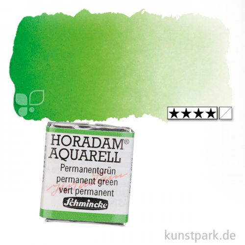 Schmincke HORADAM Aquarellfarben 1/2 Napf | 526 Permanentgrün