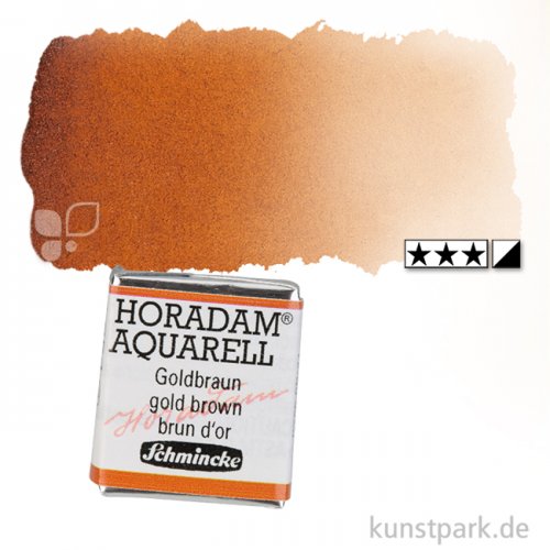 Schmincke HORADAM Aquarellfarben 1/2 Napf | 654 Goldbraun