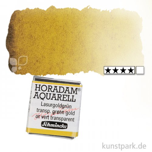 Schmincke HORADAM Aquarellfarben 1/2 Napf | 537 Lasurgoldgrün