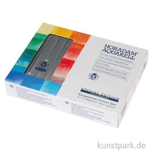 Schmincke HORADAM Aquarellkasten Exceptional Colours, 9 x 1/2 Näpfchen