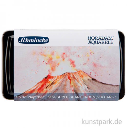 Schmincke Horadam Aquarellkasten Supergranulierend, 5 Vulkan Farben