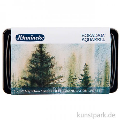Schmincke Horadam Aquarellkasten Supergranulierend, 5 Wald Farben