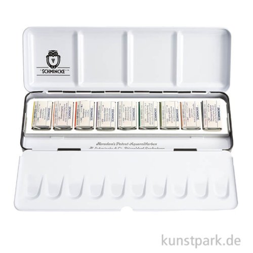 Schmincke HORADAM Aquarellkasten, Technische Töne, 9 ganze Näpfe
