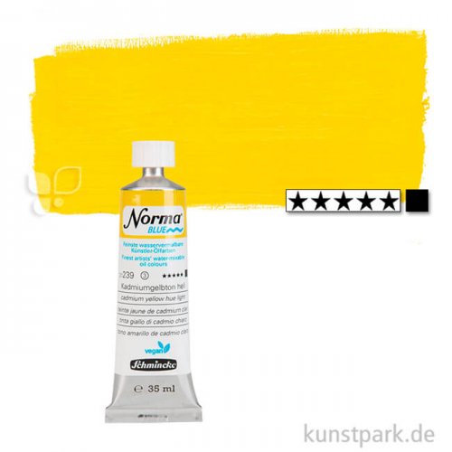 Schmincke NORMA Blue - wasservermalbare Ölfarbe, 35 ml Tube | Kadmiumgelbton hell