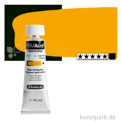 Schmincke PRIMAcryl Acrylfarben 60 ml | 673 Titan Goldocker
