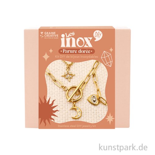 Schmuck Bastelset - Edelstahl, Rostfrei, Gold