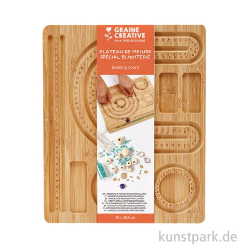 Schmuck Messplatte aus Bambus, 35 x 28,5 cm
