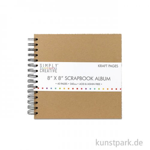 Scrapbook Album Plain, 40 Seiten 20,3 x 20,3 cm
