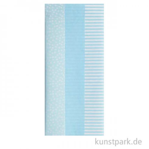 Seidenpapier, 50x70 cm, 6 Blatt - Blau Mix